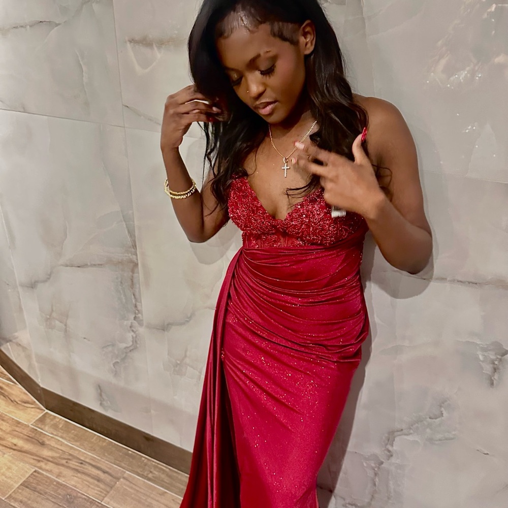 Elegant Red Evening Gown